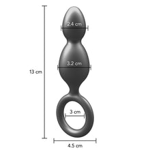 Load image into Gallery viewer, ToyJoy Buttocks The Plugger 2 Balls Metallic Silicone Plug