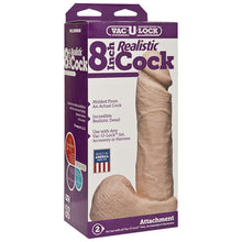 Load image into Gallery viewer, VacULock 8 Inch Realistic Cock Attachment Flesh Pink