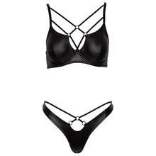 Load image into Gallery viewer, Cottelli Matte Black Bra Set