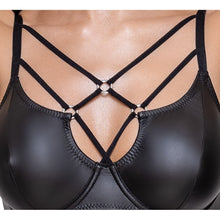 Load image into Gallery viewer, Cottelli Matte Black Bra Set