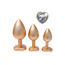 Load image into Gallery viewer, Gleaming Love Pearl Gold Butt Plug Set