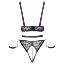 Load image into Gallery viewer, Cottelli Lace and Chain Bondage Crotchless Set