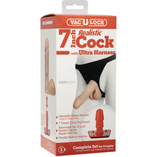 Load image into Gallery viewer, VacULock 7 Inch Realistic Cock With Ultra Harness