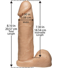 Load image into Gallery viewer, VacULock 8 Inch Realistic Cock With Ultra Harness