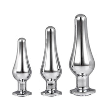 Load image into Gallery viewer, Gleaming Butt Plug Set Silver