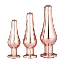 Load image into Gallery viewer, Gleaming Butt Plug Set Rose Gold