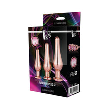 Load image into Gallery viewer, Gleaming Butt Plug Set Rose Gold