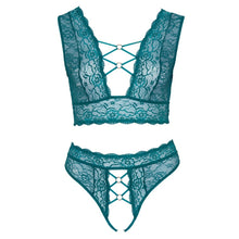 Load image into Gallery viewer, Cottelli Curves Bralette and Crotchless Thong Set