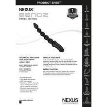 Load image into Gallery viewer, Nexus Bendz Vibrating Anal Probe