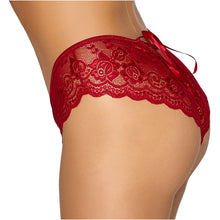 Load image into Gallery viewer, Cottelli Crotchless Panty Red