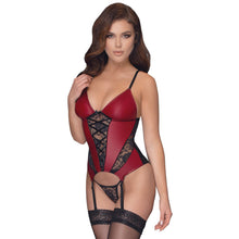 Load image into Gallery viewer, Cottelli Basque and Thong With Lace