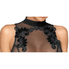 Load image into Gallery viewer, Noir Sheer and Wet Look Sleeveless Dress