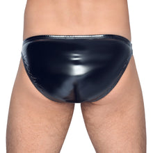 Load image into Gallery viewer, Black Level Vinyl Briefs With Zip Black