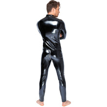 Load image into Gallery viewer, Black Level Vinyl Jumpsuit With Zip Black
