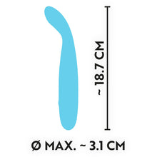 Load image into Gallery viewer, Cuties Silk Touch Rechargeable Mini Vibrator Blue
