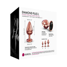 Load image into Gallery viewer, Dorcel Diamond Butt Plug Rose Gold Large