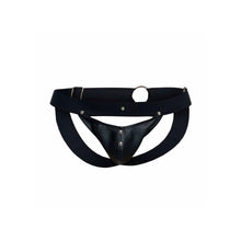 Load image into Gallery viewer, Male Basics Dngeon Peekaboo Jock Black One Size
