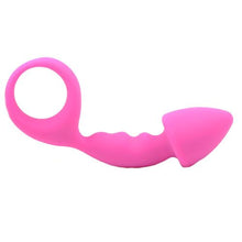 Load image into Gallery viewer, Pink Silicone Curved Comfort Butt Plug