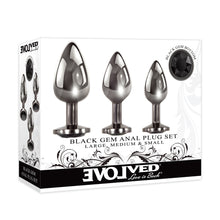 Load image into Gallery viewer, Evolved Black Gem Anal Plug Set