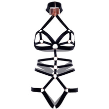Load image into Gallery viewer, KINK Satin Elastic Crotchless Teddy