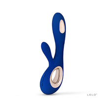 Load image into Gallery viewer, Lelo Soraya Wave Midnight Blue Dual Rechargeable Vibrator