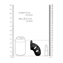 Load image into Gallery viewer, Man Cage 20 Male 3.5 Inch Black Silicone Chastity Cage