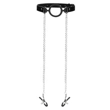 Load image into Gallery viewer, Ouch O Ring Gag With Nipple Clamps