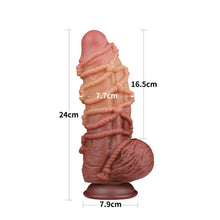 Load image into Gallery viewer, Lovetoy Extreme Dildo With Rope Pattern