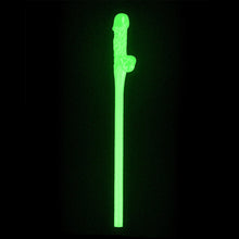 Load image into Gallery viewer, Lovetoy Pack Of 9 Willy Straws Glow In The Dark
