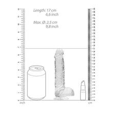 Load image into Gallery viewer, RealRock 6 Inch Transparent Realistic Crystal Clear Dildo