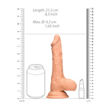 Load image into Gallery viewer, RealRock 8 Inch Dong With Testicles Flesh Pink