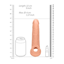 Load image into Gallery viewer, RealRock 9 Inch Penis Sleeve Flesh Pink