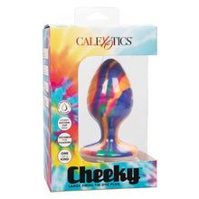 Load image into Gallery viewer, Cheeky Large Swirl Tie Dye Butt Plug