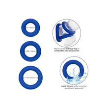 Load image into Gallery viewer, Admiral Universal Cock Ring Set Blue