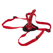 Load image into Gallery viewer, Sophias Red Rider Strap On Dildo