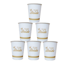 Load image into Gallery viewer, 10pcs Team Bride Paper Cups Wedding Decoration Party Bride To Be Hen Night Bachelorette Bridal Shower Party Decoration Favor-S