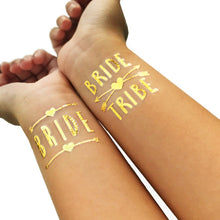 Load image into Gallery viewer, Mixed 12pcs Bridesmaid Bride Tribe Tattoo Sticker for Bride To Be Bachelorette Hen Party Bridal Shower Decor Valentines Day Gift
