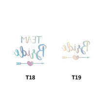 Load image into Gallery viewer, Mixed 12pcs Bridesmaid Bride Tribe Tattoo Sticker for Bride To Be Bachelorette Hen Party Bridal Shower Decor Valentines Day Gift