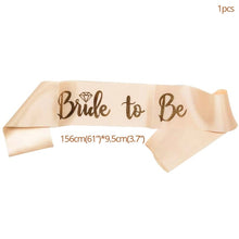 Load image into Gallery viewer, Rose Gold Team Bride To Be Balloons Bridal Crown Sash Badge Bachelorette Party Wedding Decoration Hen Party Accessories Supplies