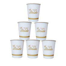 Load image into Gallery viewer, 10pcs Team Bride Paper Cups Wedding Decoration Party Bride To Be Hen Night Bachelorette Bridal Shower Party Decoration Favor-S