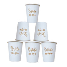 Load image into Gallery viewer, 10pcs Team Bride Paper Cups Wedding Decoration Party Bride To Be Hen Night Bachelorette Bridal Shower Party Decoration Favor-S