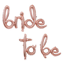 Load image into Gallery viewer, 16inch Rose Gold Bride Ballons To Be Foil Letter Balloons Wedding Bachelorette Party Decorations Hen Party Accessories Supplies
