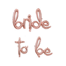 Load image into Gallery viewer, Rose Gold Bride to be Letter Foil Balloon Wedding Bridal Shower Engagement Hen Party Decor Bachelorette Party Supplies