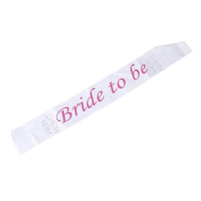 Load image into Gallery viewer, Wedding decoration Bride To Be Bachelorette Party Supplies team Bride Photo Props Set Sash Balloon Veil Hen Party Bridal Shower