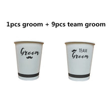 Load image into Gallery viewer, 10/20pcs Team Bride Paper Cup for Bridal Shower Wedding Decoration DIY Bachelorette Party Bride Cup Hen Night Bridesmaid Gift-S