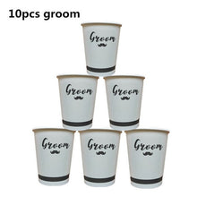 Load image into Gallery viewer, 10/20pcs Team Bride Paper Cup for Bridal Shower Wedding Decoration DIY Bachelorette Party Bride Cup Hen Night Bridesmaid Gift-S