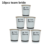 Load image into Gallery viewer, 10/20pcs Team Bride Paper Cup for Bridal Shower Wedding Decoration DIY Bachelorette Party Bride Cup Hen Night Bridesmaid Gift-S