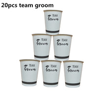 Load image into Gallery viewer, 10/20pcs Team Bride Paper Cup for Bridal Shower Wedding Decoration DIY Bachelorette Party Bride Cup Hen Night Bridesmaid Gift-S