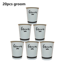 Load image into Gallery viewer, 10/20pcs Team Bride Paper Cup for Bridal Shower Wedding Decoration DIY Bachelorette Party Bride Cup Hen Night Bridesmaid Gift-S