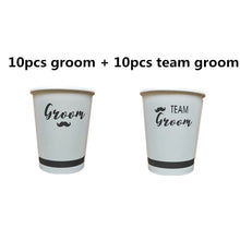 Load image into Gallery viewer, 10/20pcs Team Bride Paper Cup for Bridal Shower Wedding Decoration DIY Bachelorette Party Bride Cup Hen Night Bridesmaid Gift-S